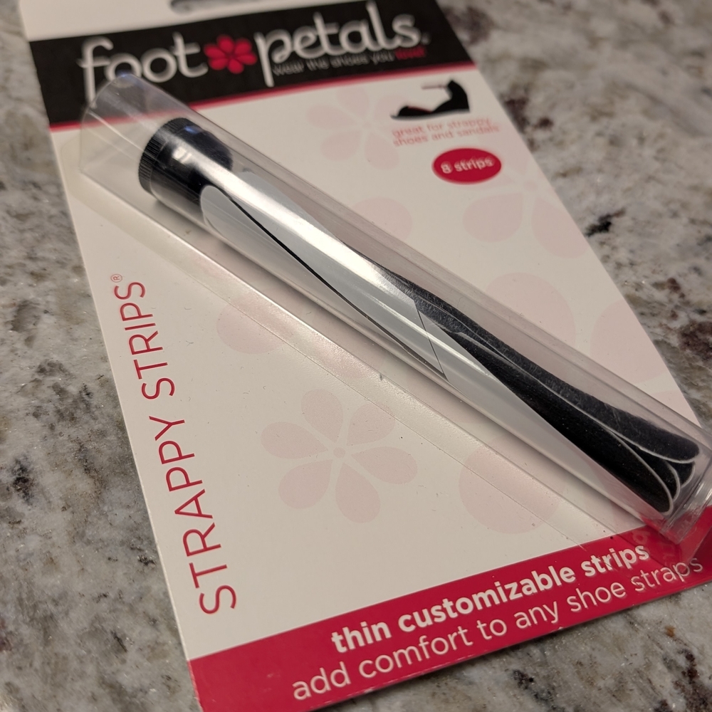 Foot Petals Black Strappy Strips